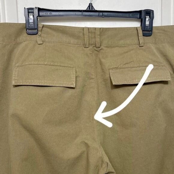 VINCE High-rise cotton twill wide-leg pants in Artichoke Size 12 - Picture 12 of 16